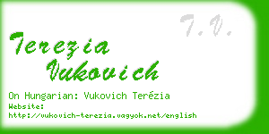 terezia vukovich business card